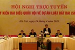 Hội nghị trực tuyến lấy ý kiến đại biểu Quốc hội về dự án Luật Đất đai (sửa đổi) 