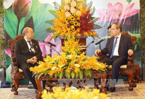 Bí thư Thành ủy TP. Hồ Chí Minh Nguyễn Thiện Nhân tiếp Chủ tịch Thượng viện Myanmar