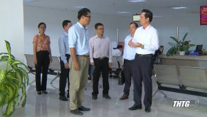 Phó Chủ tịch UBND tỉnh Nguyễn Thành Diệu kiểm tra hoạt động tại phường Mỹ Tho và Trung tâm hành chính công